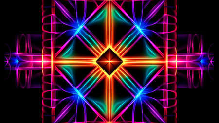 Psychedelic digital art. Abstract background.の素材