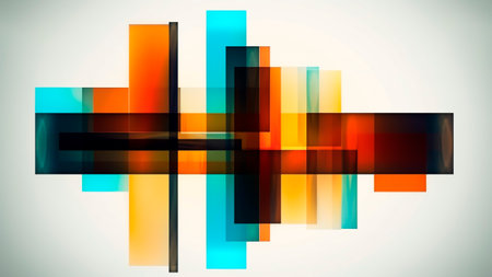 Colorful geometric shapes. Abstract graphic design.の素材