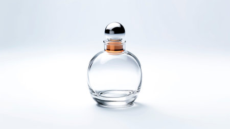 Empty perfume bottle isolated on white background.の素材