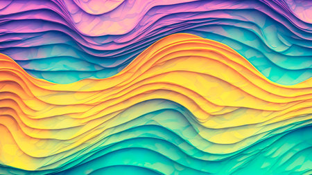 Abstract colorful wavy background.の素材