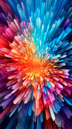 Abstract colorful explosion background.の素材