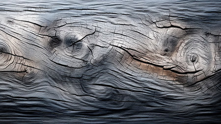 Old gray wooden texture with natural patterns. Wooden background.の素材