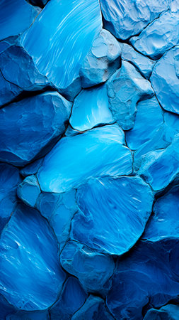 Abstract blue stone wall texture background.の素材
