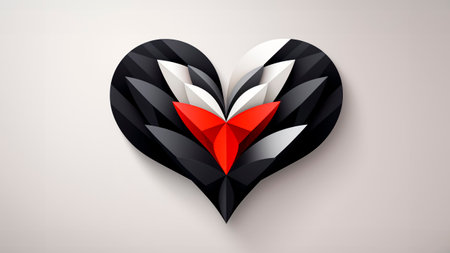 Abstract Polygonal Heart. Minimalist. Love Concept.の素材