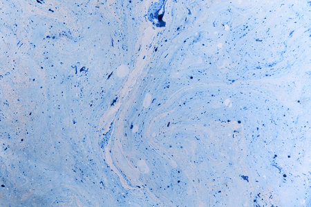 oil Ink, paint, abstract. Closeup blue abstract hand draw painting background. Highly-textured oil...