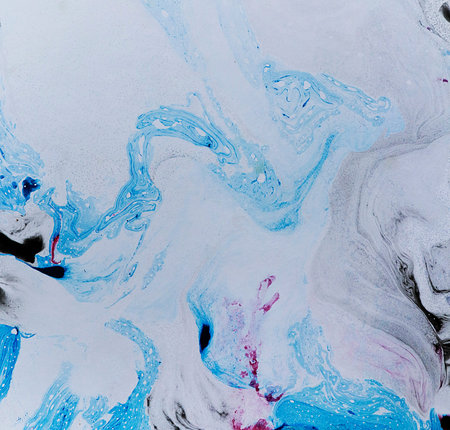 blue Abstract colorful blue oil ink on paper close-up background texture