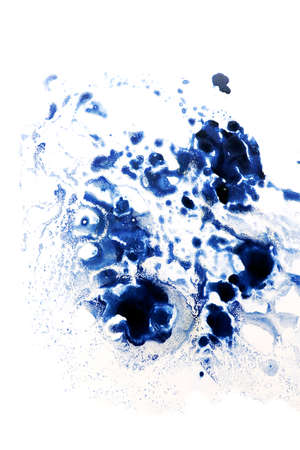 Abstract colorful blue oil ink on paper close-up background textureの写真素材