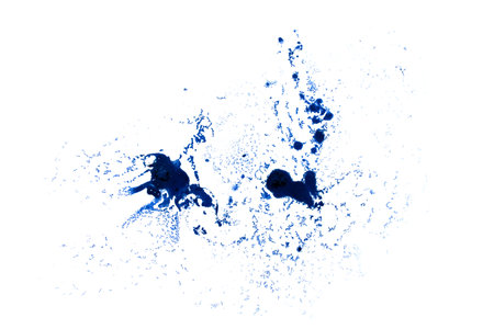 Abstract colorful blue oil ink on paper close-up background texture