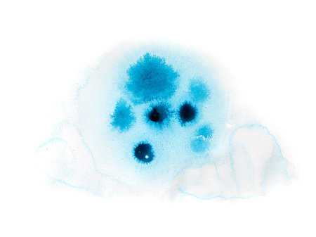 blue Abstract colorful watercolor background on paper close-up texture