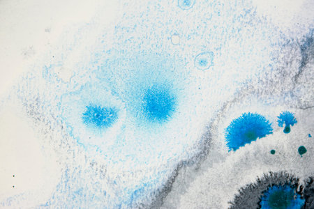 blue and black paint Abstract art background texture watercolor on paper Modern Fluid Art Painting Alcohol Ink Mix creative design of posters, cards, invitations, wallpapers.の写真素材