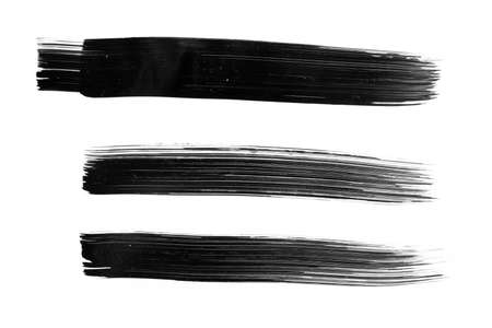 oil paint brush strokes isolated on white background hand drawn acrylic paint brush Red brush stroke isolated on grunge backgroundの写真素材