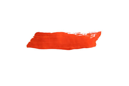 red oil paint brush strokes isolated on white background hand drawn acrylic paint brush Red brush stroke isolated on grunge backgroundの写真素材