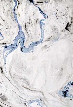 blue and red Ink, paint, abstract. Closeup blue abstract painting background. Highly-textured oil...