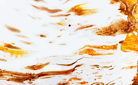 yellow and red Abstract colorful watercolor on paper close-up background textureの写真素材