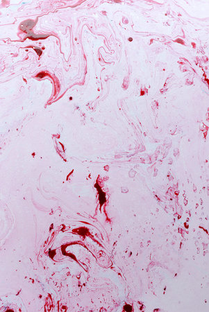 red Ink, paint, abstract. Closeup black,red abstract painting background. Highly-textured oil paint.