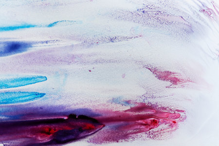 blue and red Ink, paint, abstract. Closeup abstract painting background. Highly-textured oil paintの写真素材