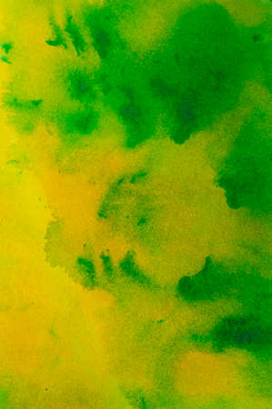 Yellow and green paint Abstract art background texture watercolor on paper Modern Fluid Art Painting Alcohol Ink Mix creative design of posters, cards, invitations, wallpapers.の写真素材