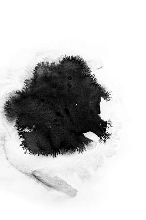 black paint Abstract art background texture watercolor on paper Modern Fluid Art Painting Alcohol Ink Mix creative design of posters, cards, invitations, wallpapers.の写真素材