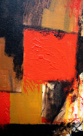 Hand drawn oil painting. Abstract art background. Oil painting on canvas. Color texture. Fragment of artwork. Spots of paint. Brushstrokes of paint.の写真素材