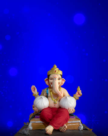 Lord Ganesha , Ganesha Festival , of Lord Ganpati background for Ganesh Chaturthi festival of Indiaの写真素材