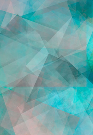 Abstract colorful watercolor background with different geometric elements