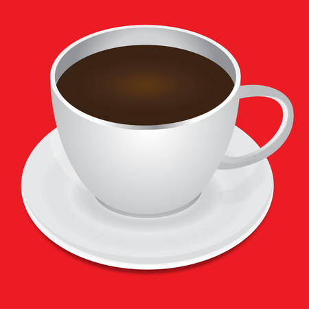 white cup of coffeeのイラスト素材