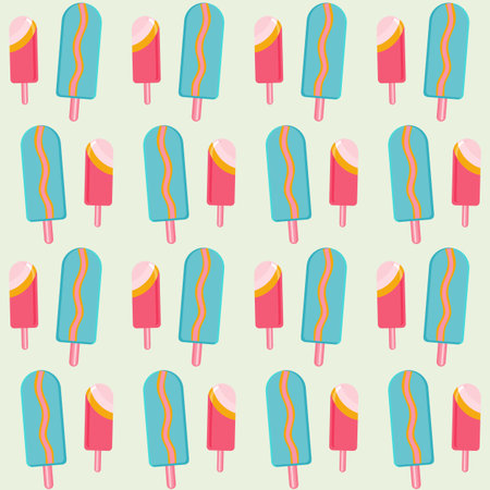 Seamless pattern with ice cream. Vector illustration.