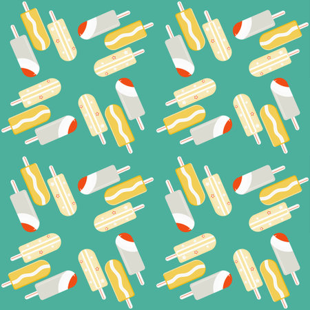Seamless pattern with ice cream