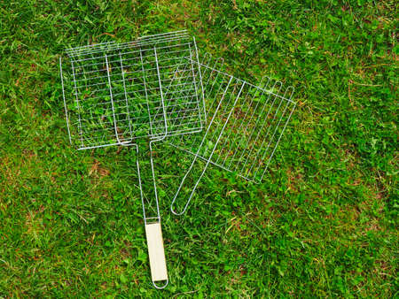 steel grid for grill bbqの写真素材