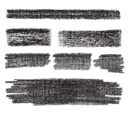 Vector black design elements on the chalkboard. Set of hand drawn black coal objects for design use. Vector art illustration grunge scratches, dust, stains, frames.のイラスト素材