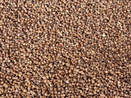 raw buckwheat groats texture. Food making backgroundの写真素材