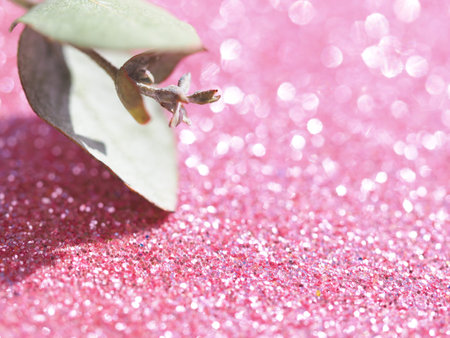 Dreamy pink floral macro. Close up view, selective focus image. Floral greeting card.