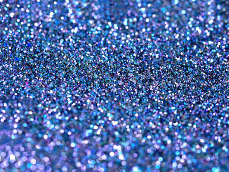 blue glitter abstract background. Christmas holiday concept. Beautiful festive backdropの写真素材