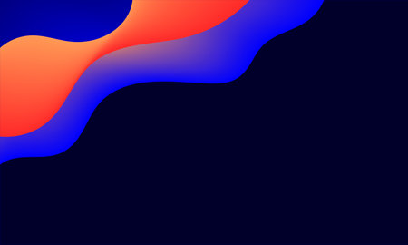 Colorful abstract wavy lines design element. Modern flowing wave lines. Background template. Vector illustrationのイラスト素材