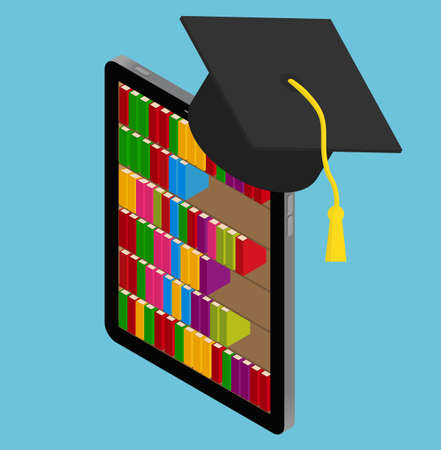 Concept - education. isometric flat designのイラスト素材