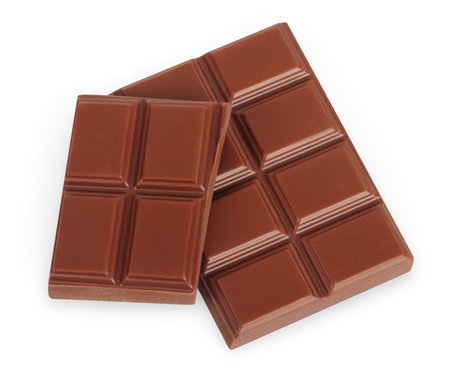 chocolate on white background