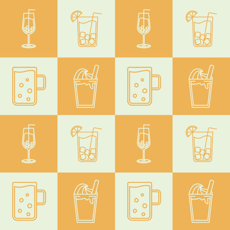 Vector Graphic Of Juice, Lemonade, Beer, Ice Cream patternのイラスト素材