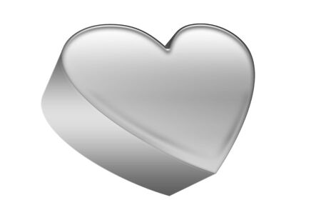 grey metal heart icon isolated on white
の写真素材