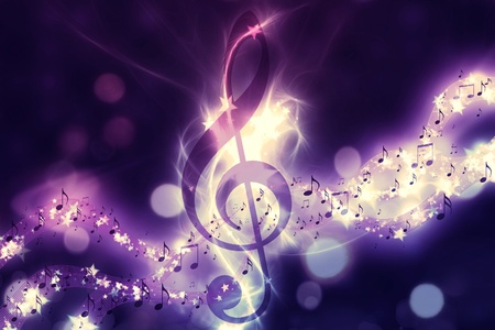 Violin key, music note symbol. Surreal music background
の写真素材