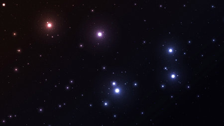 Outer space, colorful starfield backgound