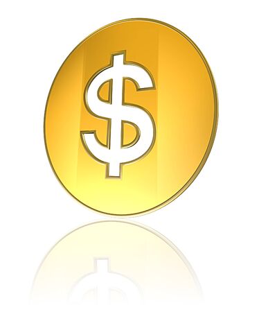 Illustration of dollar icon on white backgroundの写真素材