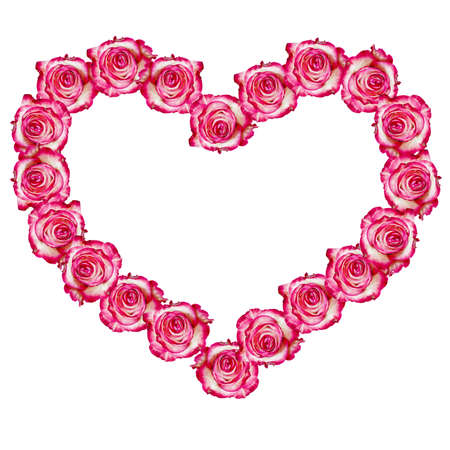 Creative Heart shaped rose frame. Abstract backgroundの写真素材