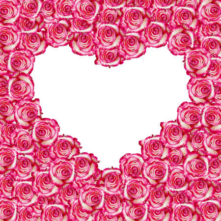 Creative Heart shaped rose frame. Abstract backgroundの写真素材