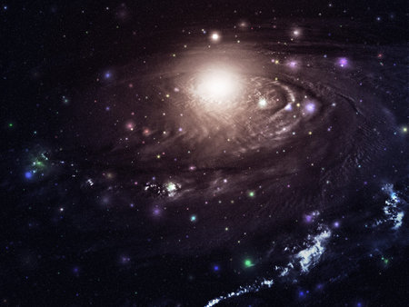 Big galaxy in the starry space.