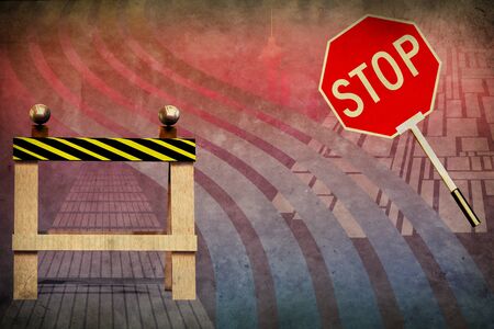 Abstract grunge illustration of construction collageの写真素材