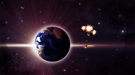 Abstract scientific space background Elements of this image furnished by NASA
