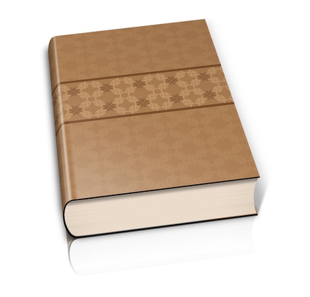 Illustration of old book over white background.の写真素材