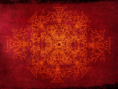 Illustration of abstract colorful grunge floral ornate background.の写真素材