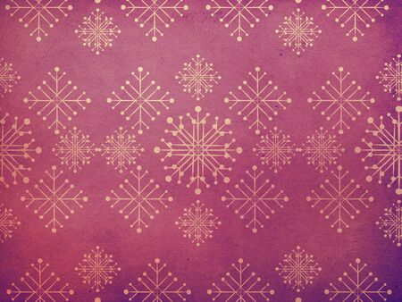 Illustration of abstract vintage snowflake texture purple background.の写真素材