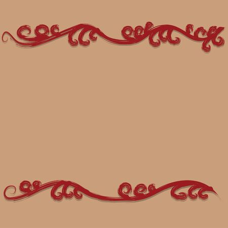 Illustration of abstract vintage grunge floral curves background.のイラスト素材